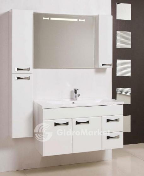 Фото товара Комплект мебели для ванной Акватон Диор 100 белый