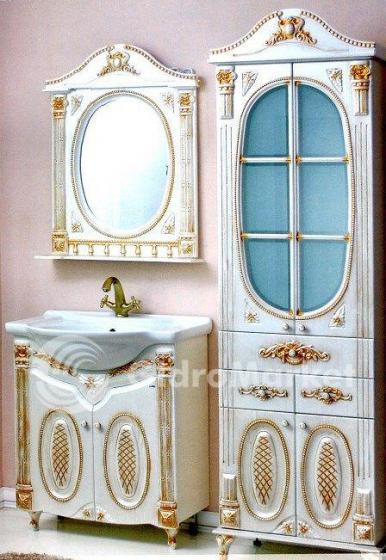 Фото товара Комплект мебели для ванной Atoll Наполеон 75 золото