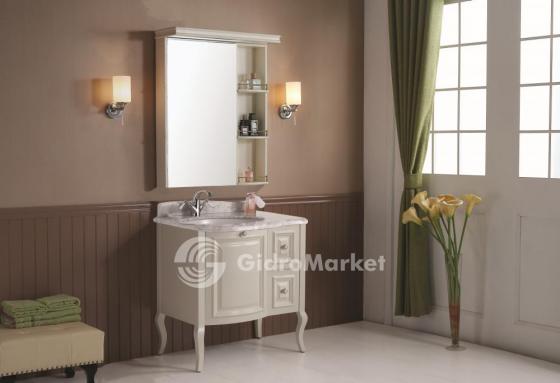 Фото товара Мебель для ванной La Tezza Tess 80 C белый глянец, правая