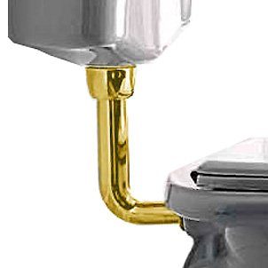 Фото товара Труба средняя к подвесному бачку Kerasan Retro 750491 (золото)