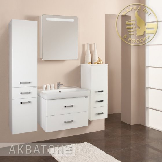Фото товара Комплект мебели для ванной Акватон Америна 80 белая