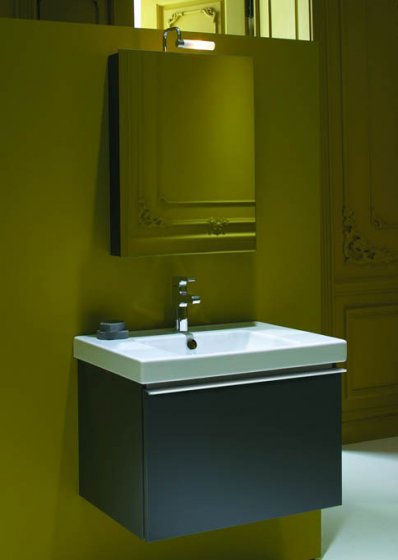 Фото товара Комплект мебели для ванной Jacob Delafon Odeon Up 70 серый антрацит