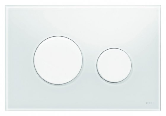 Фото товара Кнопка смыва Tece Loop 9.240.650 белое стекло, кнопки белые