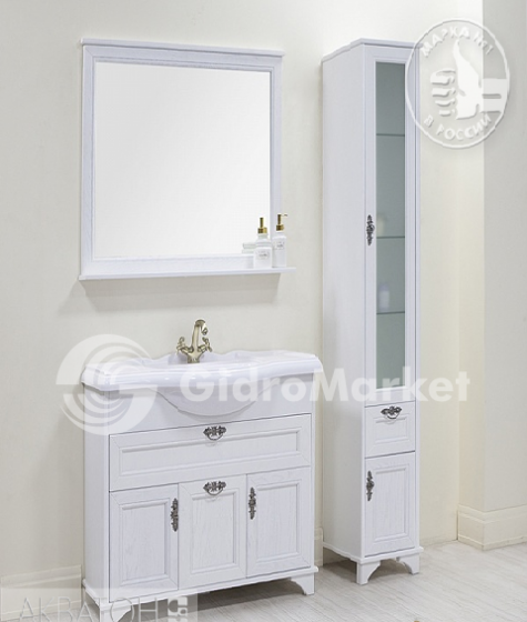 Фото товара Комплект мебели для ванной Акватон Идель 85 дуб белый