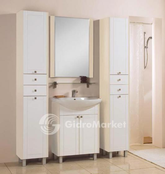 Фото товара Комплект мебели для ванной Акватон Альпина 65 молочный дуб