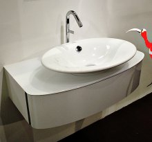 Фото товара Мебель для ванной Jacob Delafon Presquile 83 (белый лак, раковина-чаша)