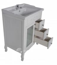 Фото товара Комплект мебели для ванной Флоренция Квадро 60 белая патина