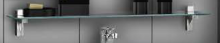 Фото товара Комплект мебели для ванной Акватон Ария М 80 черный глянец