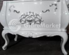 Фото товара Мебель для ванной Tessoro Donato белый глянец с серебром