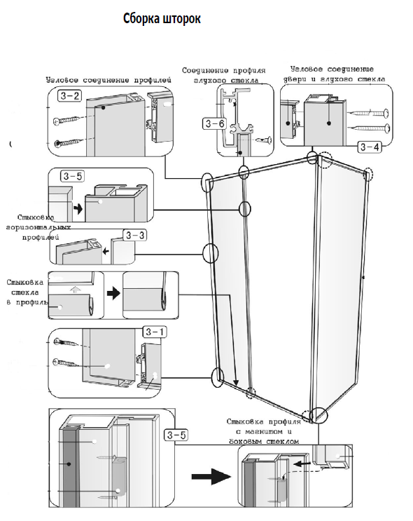 Схема инструкция сборки душевой кабины