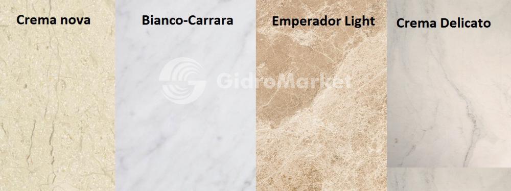Tessoro Medici 110, Crema Nova, Crema Delicato, Emperador Light (Испания), Bianco Carrara
