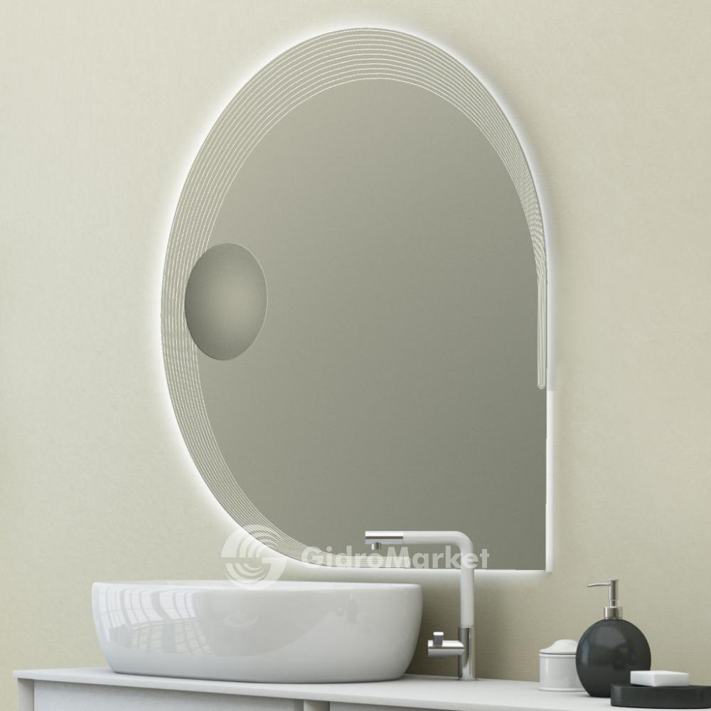 Cezares Зеркало с увеличительным зеркалом и со встроенной LED подсветкой 45012, 90х90