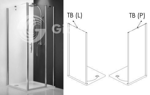 Фото товара Боковая стенка Roltechnik Tower TB/800 silver/transparent