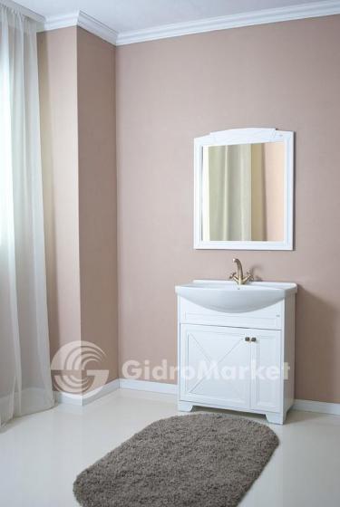 Фото товара Комплект мебели для ванной Atoll Палермо 75 белый матовый