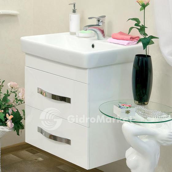 Фото товара Тумба с раковиной для комплекта Sanflor Одри 70 подвесная + Тигода 70