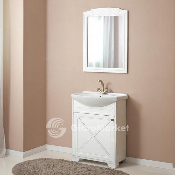 Фото товара Комплект мебели для ванной Atoll Палермо 65 белый матовый