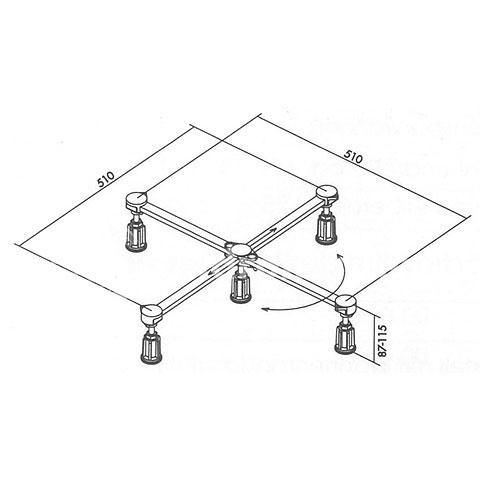 Фото товара Опорная рама для душевых поддонов Mauersberger от 75х75 до 90х90 мм