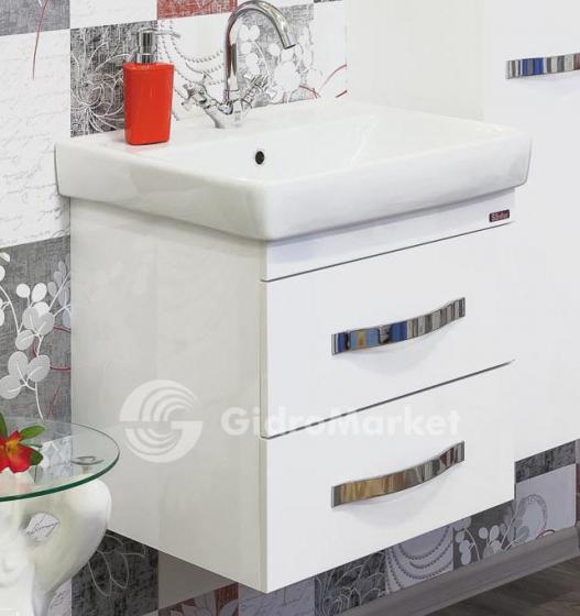Фото товара Тумба с раковиной для комплекта Sanflor Одри 60 подвесная + Q 60