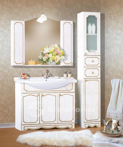 Фото товара Комплект мебели для ванной Бриклаер Лючия 100 золото