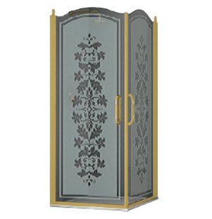 Фото товара Душевой уголок Sturm Eleganz 100 gold декор