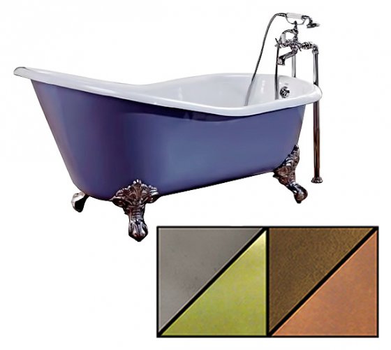 Фото товара Чугунная ванна Recor Slipper 170x76 покраска, два отверстия под смеситель