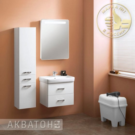 Фото товара Комплект мебели для ванной Акватон Америна 60 белая