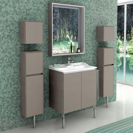 Фото товара Комплект мебели для ванной Акватон Фабиа 65 М латте