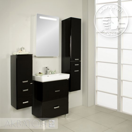 Фото товара Комплект мебели для ванной Акватон Америна Н 60 черная