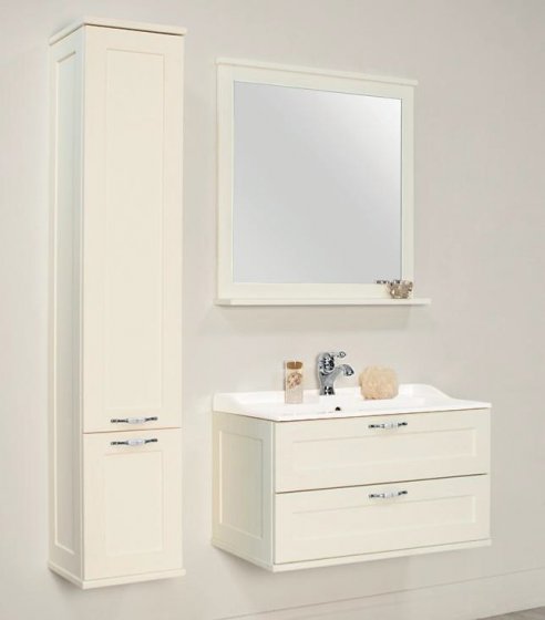 Фото товара Комплект мебели для ванной Акватон Леон 80 дуб белый