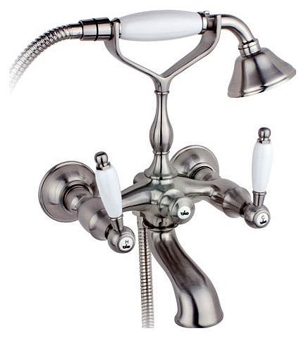 Фото товара Смеситель Timo Ritz 0144Y Silver для ванны с душем (керамические ручки)