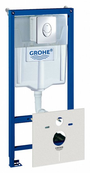 Фото товара Система инсталляции для унитазов Grohe Rapid SL 38750001 4 в 1 с кнопкой смыва