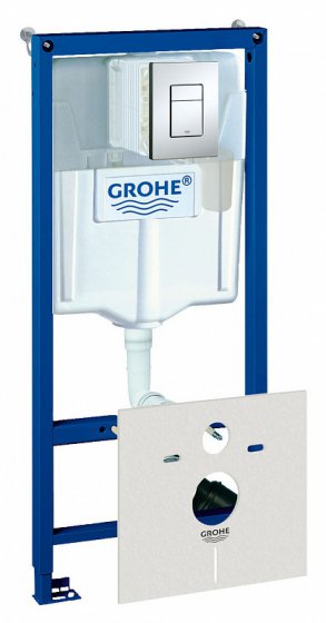 Фото товара Система инсталляции для унитазов Grohe Rapid SL 38827000 4 в 1 с кнопкой смыва