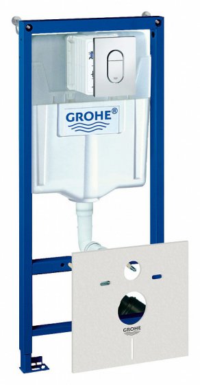 Фото товара Система инсталляции для унитазов Grohe Rapid SL 38929000 4 в 1 с кнопкой смыва