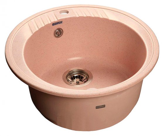 Фото товара Мойка кухонная GranFest Rondo GF-R520 светло-розовый