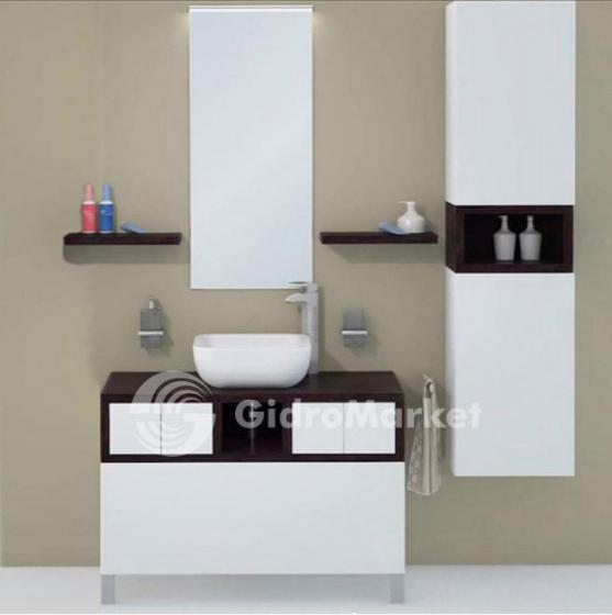 Фото товара Комплект мебели для ванной Акватон Интегро 100 венге шпон/ящики