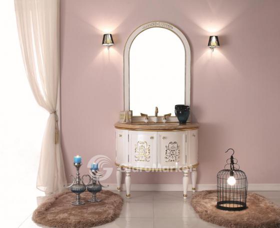 Фото товара Мебель для ванной Tessoro Markiza100 белый глянец с серебром