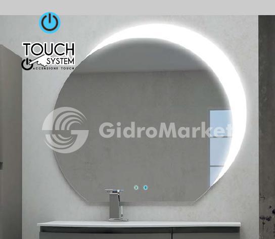 Фото товара Cezares Зеркало с увеличительным зеркалом и со встроенной LED подсветкой, Bluetooth 45010, 108х100