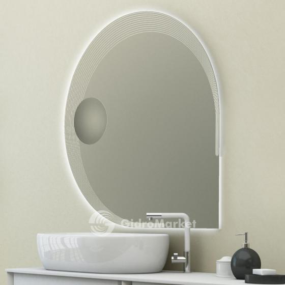 Фото товара Зеркало с увеличительным зеркалом и со встроенной LED подсветкой 45012, 90х90