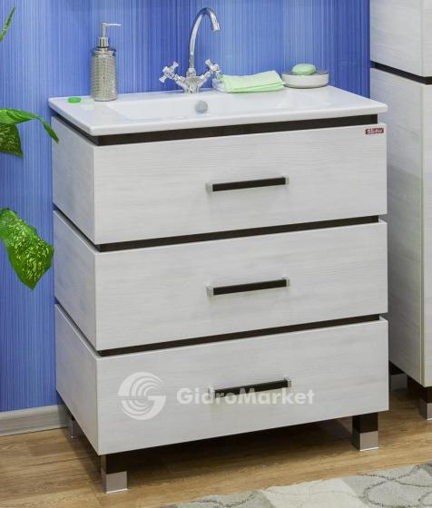 Фото товара Тумба с раковиной для комплекта Sanflor Торонто 60 венге/северное дерево светлое
