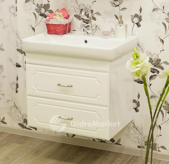 Фото товара Тумба с раковиной подвесная для комплекта Sanflor Ксения 70 /Тигода 70 (Сантек)