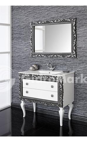 Фото товара Комплект мебели для ванной Pragmatika Quadro Vintage 90 хром/серебро