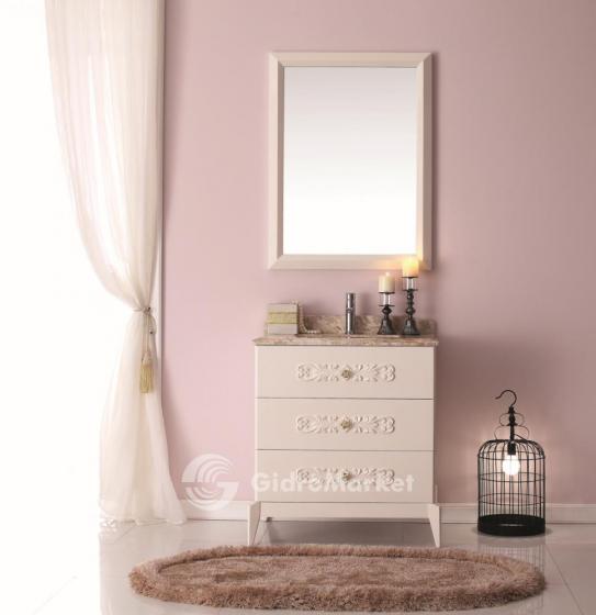 Фото товара Мебель для ванной Tessoro Corso150 белый глянец с золотом
