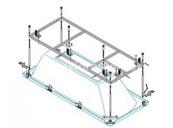 Фото товара Металлический каркас для акриловой ванны PLANE-200-90-MF