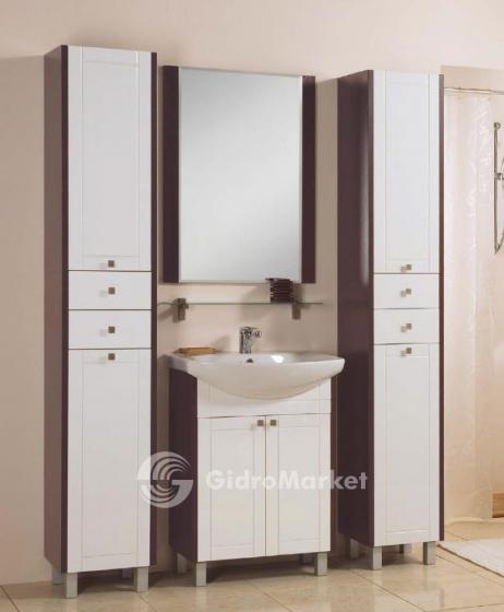 Фото товара Комплект мебели для ванной Акватон Альпина 65 венге
