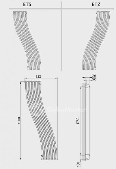 Фото товара Дизайн-радиатор Arbonia Entreetherm ETS - ETZ