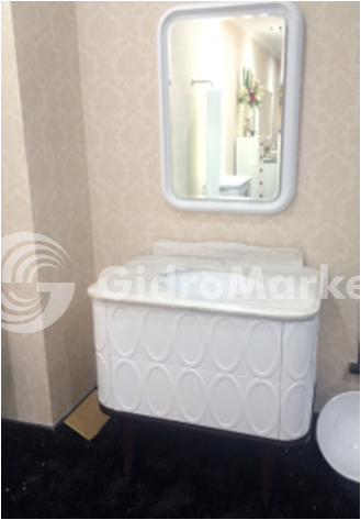 Фото товара Мебель для ванной Tessoro Allegro белый глянец ножки черный глянец