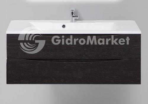 Фото товара MARINO База под раковину подвесная с двумя выкатными ящиками, Rovere Cioccolato Amaro, 1200x450x500, MARINO-1200-2C-SO-RCA-P