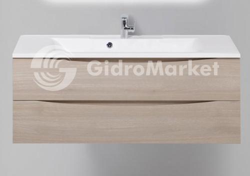 Фото товара MARINO База под раковину подвесная с двумя выкатными ящиками, Rovere Grigio, 1200x450x500, MARINO-1200-2C-SO-RG-P