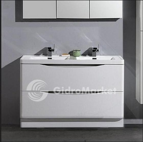 Фото товара Комплект мебели для ванной Belbagno Ancona N 1200 напольный с двойной раковиной