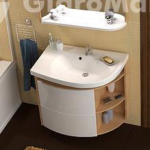 Фото товара Комплект мебели для ванной Ravak SDU Rosa Comfort L s-оникс/белая